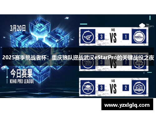 2025赛季挑战者杯：重庆狼队迎战武汉eStarPro的关键战役之夜
